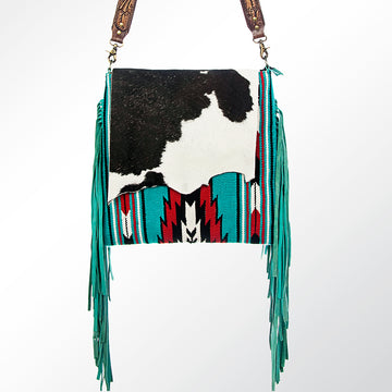 American Darling Cross Body Saddle Blanket Hair On Genuine Leather Western Women Bag| Handbag Purse | Crossbody Bag for Cute